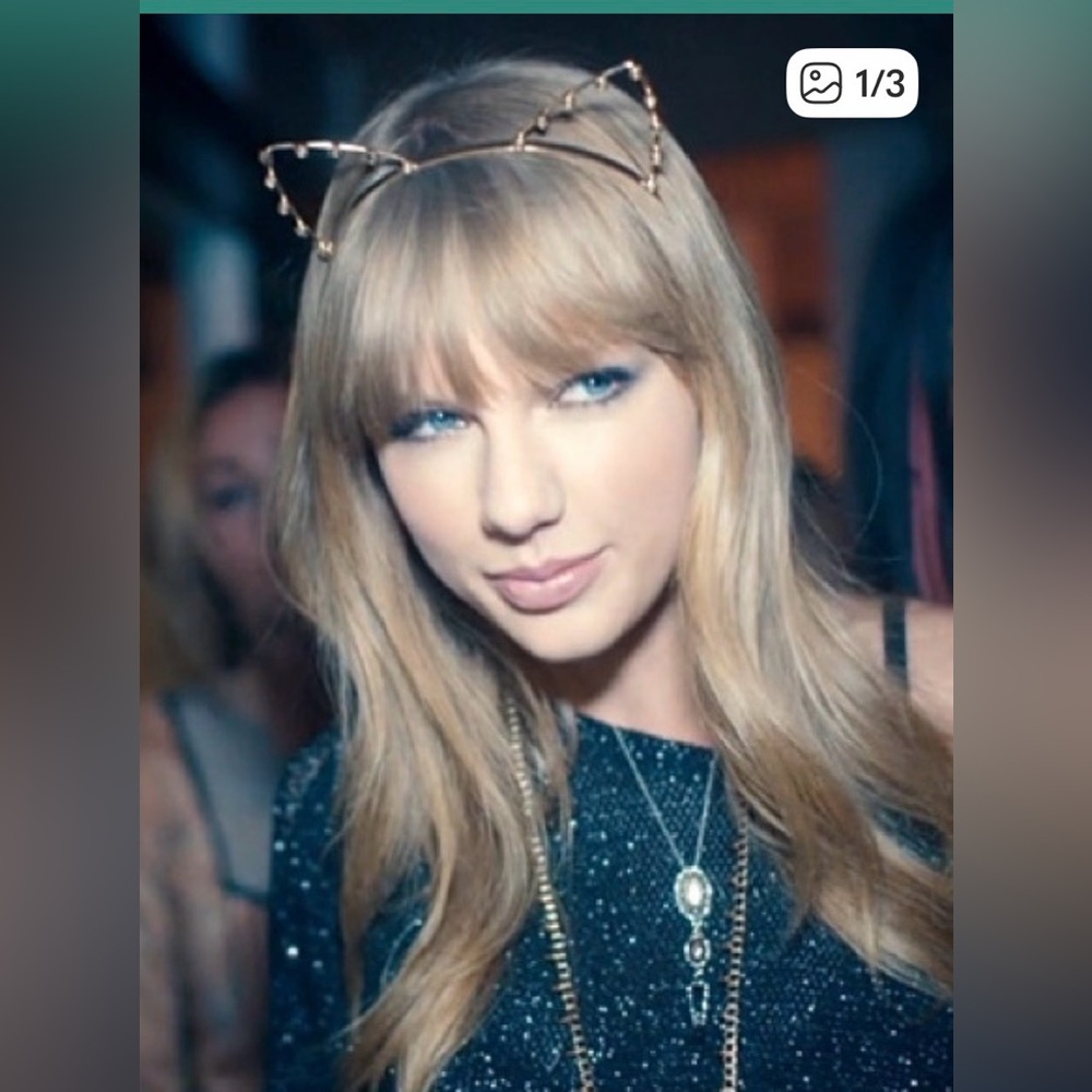Rhinestone wire cat ears headband